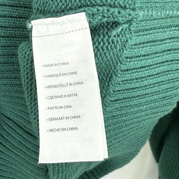 Oak Hill 3XL Green Cotton Shawl Collar Vneck Cable Knit pullover Sweater - Picture 13 of 16